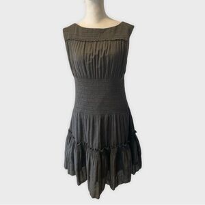 DVF Diane Von Furstenberg wool Elegant Gray Sleeveless Dress EUC